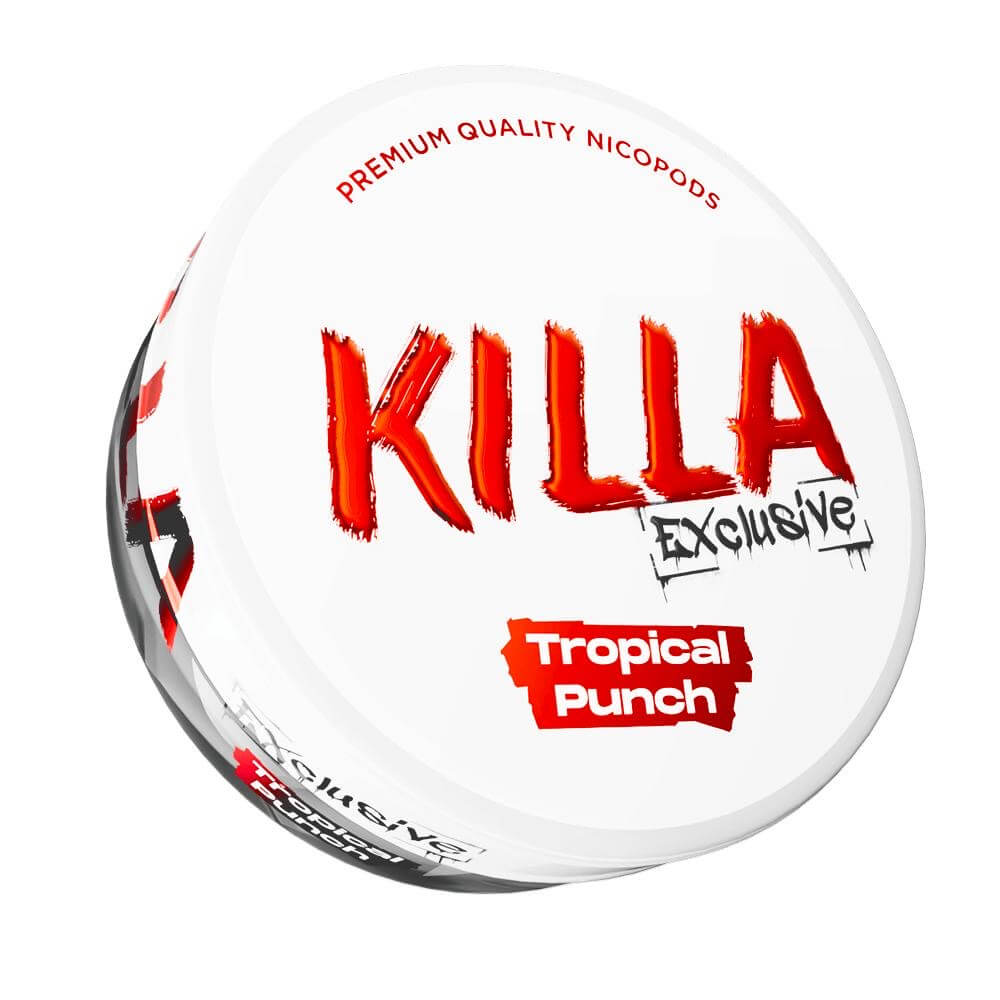 Killa Exclusive Tropical Punch Nicotine Pouches, Slim 13.2mg Nicopods Can