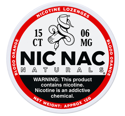 Nic Nac Naturals Blood Orange 6MG Nicotine Lozenges