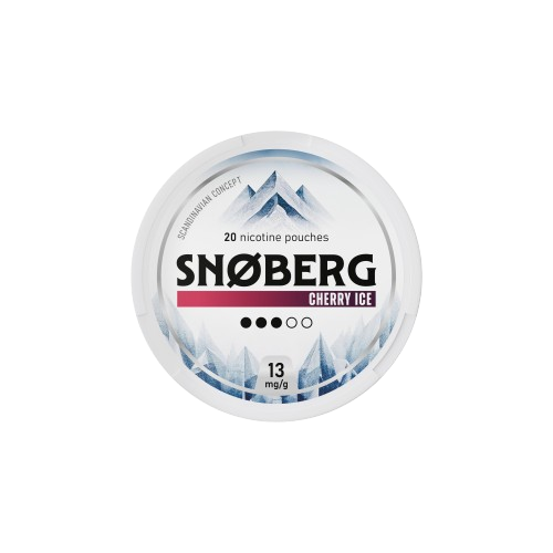 Aroma King Snoberg Cherry Ice 13mg Tobacco-Free Nicotine Pouches Can (20 Slim Nicopods)