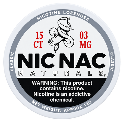 Nic Nac Naturals Classic 3MG Nicotine Lozenges