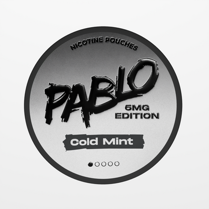 Pablo Cold Mint 6MG Edition Nicotine Pouches Front View.