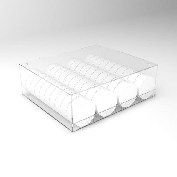 Nicotine Pouch Display Stand (4 Lane) in clear acrylic