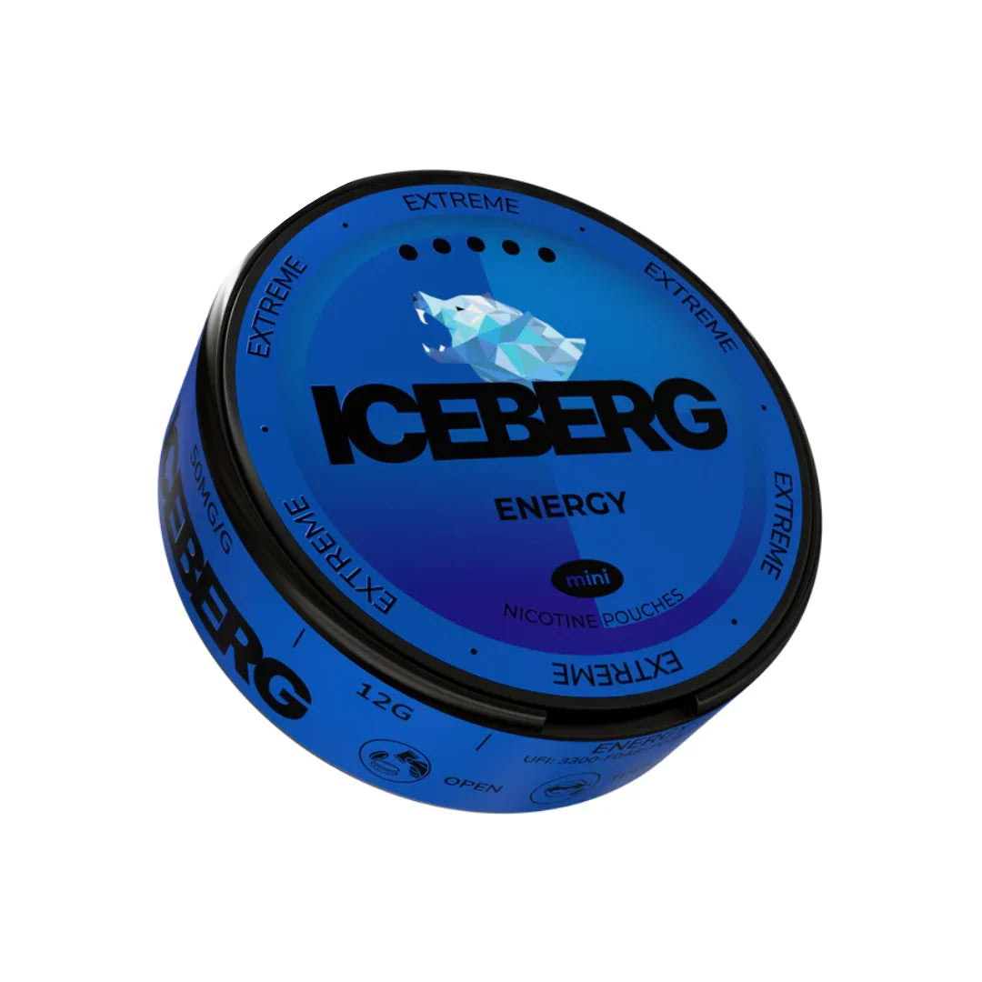 Iceberg Mini Energy Mango Nicotine Pouches Side View