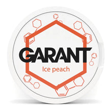 GARANT Ice Peach 10MG (20MG/G) tobacco free nicotine pouches, 27 per can.