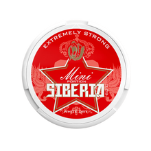 SIBERIA Red -80 Degrees White Dry Mini 19.4MG tobacco chew bags can with red star logo