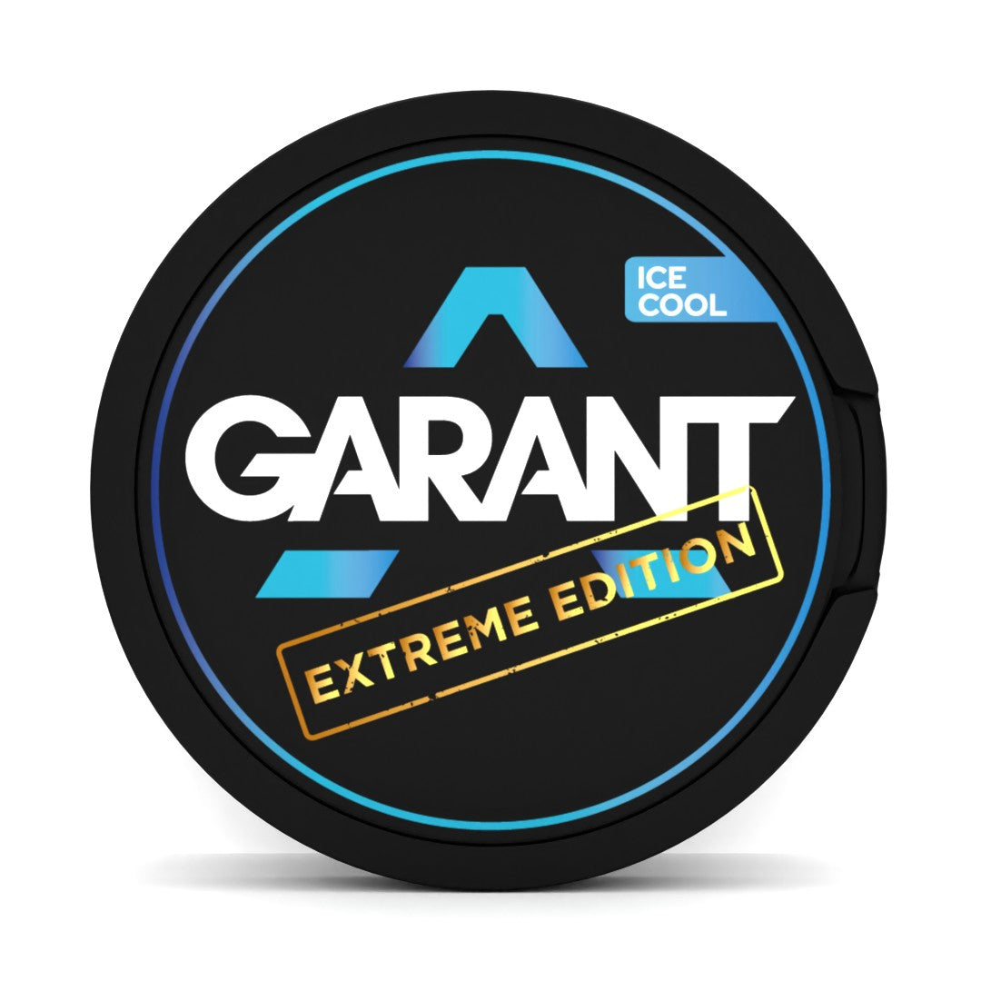 GARANT EXTREME Ice Cool 25MG (50MG/G) tobacco free nicotine pouches, 27 per can.