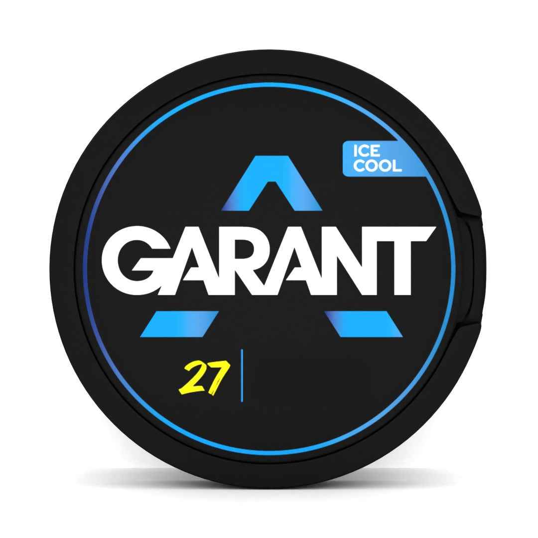 GARANT Ice Cool 15.4MG (35MG/G) tobacco free nicotine pouches, 27 per can.