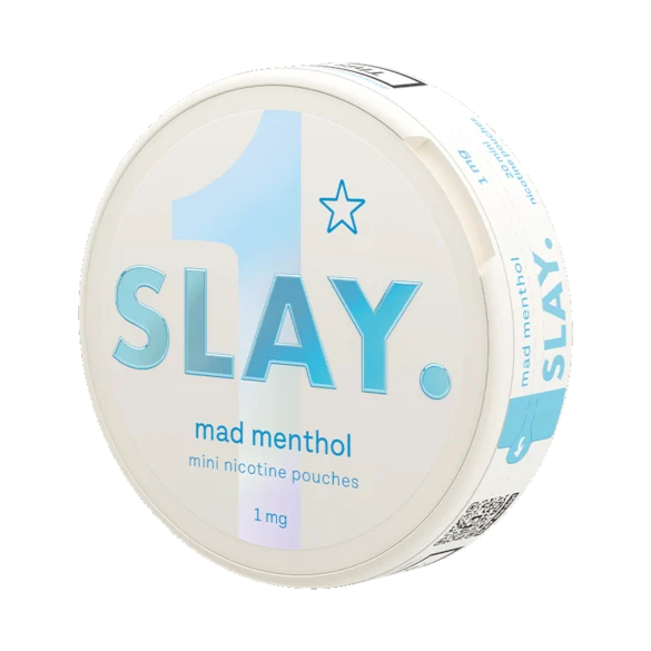 SLAY Mad Menthol 1MG Mini Nicotine Pouches Side View