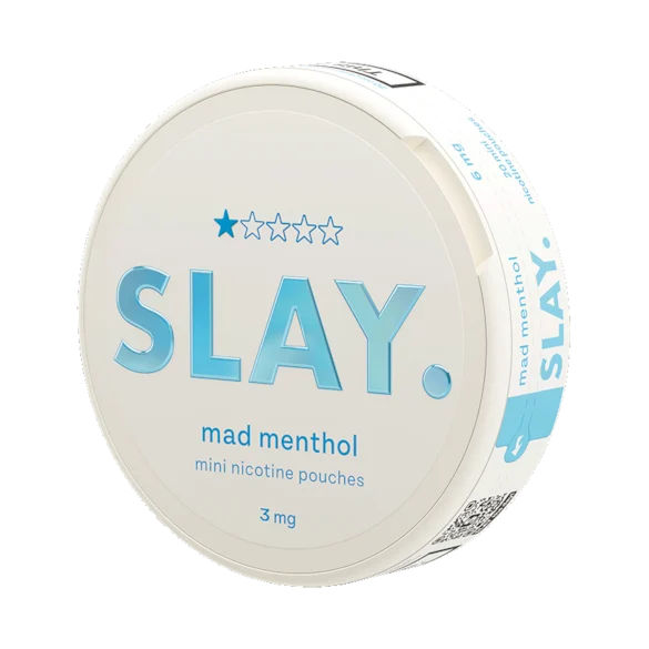 SLAY Mad Menthol 3MG Mini Nicotine Pouches Side View