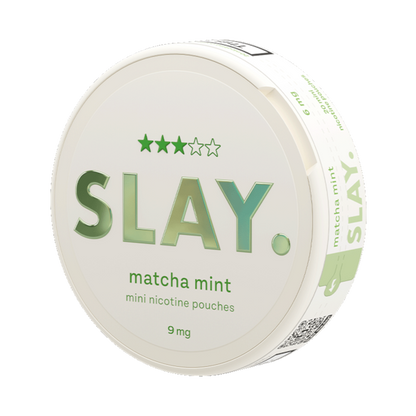 SLAY Matcha Mint 9MG Mini Nicotine Pouches Side View