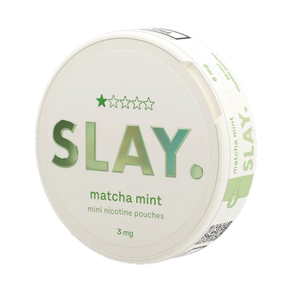 SLAY Matcha Mint 3MG Mini Nicotine Pouches Side View