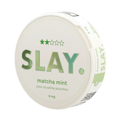 SLAY Matcha Mint 6MG Mini Nicotine Pouches Side View