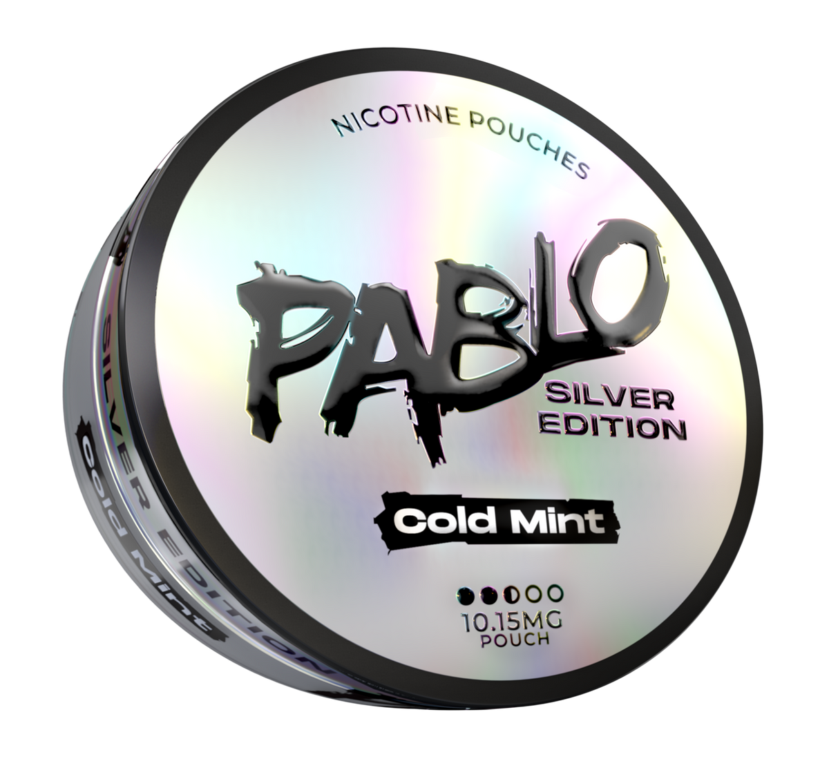 Pablo Silver Cold Mint Side View Nicotine Pouches