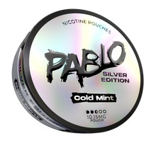 Pablo Silver Cold Mint Side View Nicotine Pouches