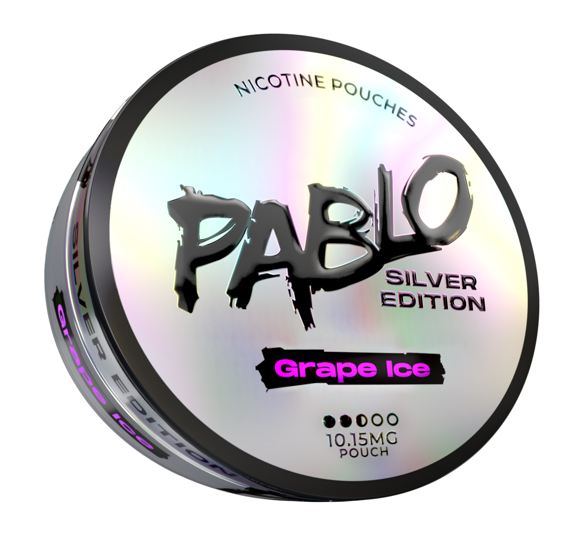 Pablo Silver Grape Ice Side View Nicotine Pouches