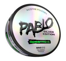 Pablo Silver Spearmint Side View Nicotine Pouches