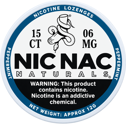 Nic Nac Naturals Peppermint 6MG Nicotine Lozenges