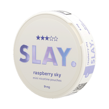 SLAY Raspberry Sky 9MG Mini Nicotine Pouches Side View