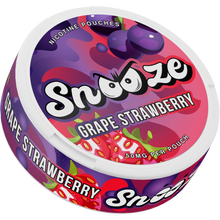 Snooze Grape Strawberry Side View Nicotine Pouches