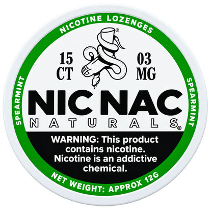 Nic Nac Naturals Spearmint 3MG Nicotine Lozenges