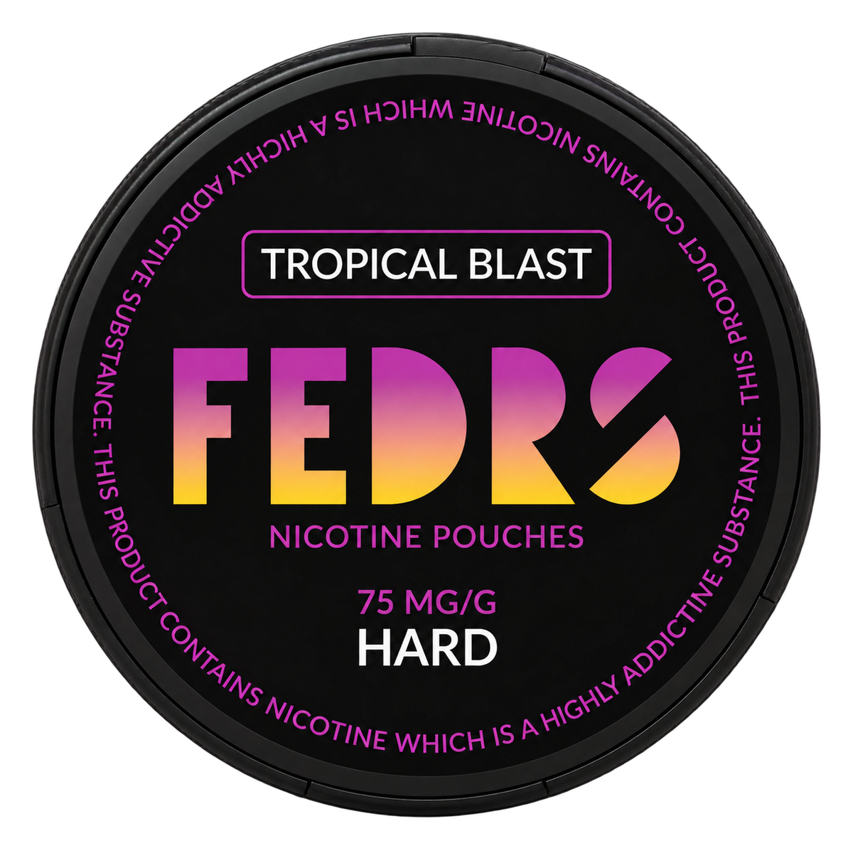 FEDRS Black Tropical Blast Hard 75MG Nicotine Pouches
