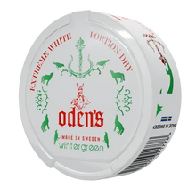 ODENS X-Treme Wintergreen White Dry Portion Chew Bags Side View