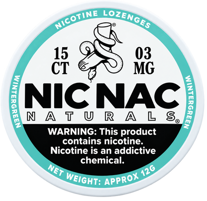 Nic Nac Naturals Wintergreen 3MG Nicotine Lozenges