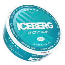 Side view of ICEBERG Mini Arctic Mint 20mg (50mg/g) nicotine pouches can.