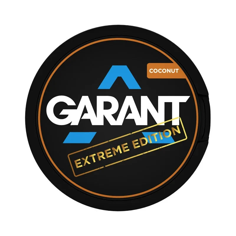 GARANT EXTREME Coconut 25MG (50MG/G) tobacco free nicotine pouches, Extreme Edition slim can.