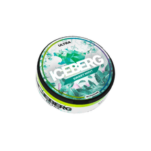 Iceberg Sweet Mint Ultra nicotine pouches can showing geometric bear logo, mint leaves, and 30 pouches count label.