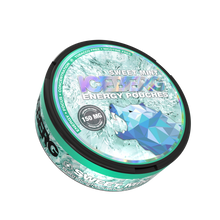Side view of ICEBERG ENERGY Sweet Mint Caffeine Pouches can, 150mg caffeine.