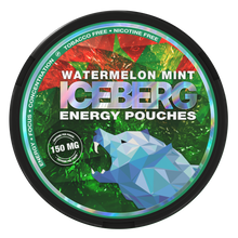 Iceberg Energy Watermelon Mint 150mg Caffeine Pouches. Tobacco free and nicotine free energy can.